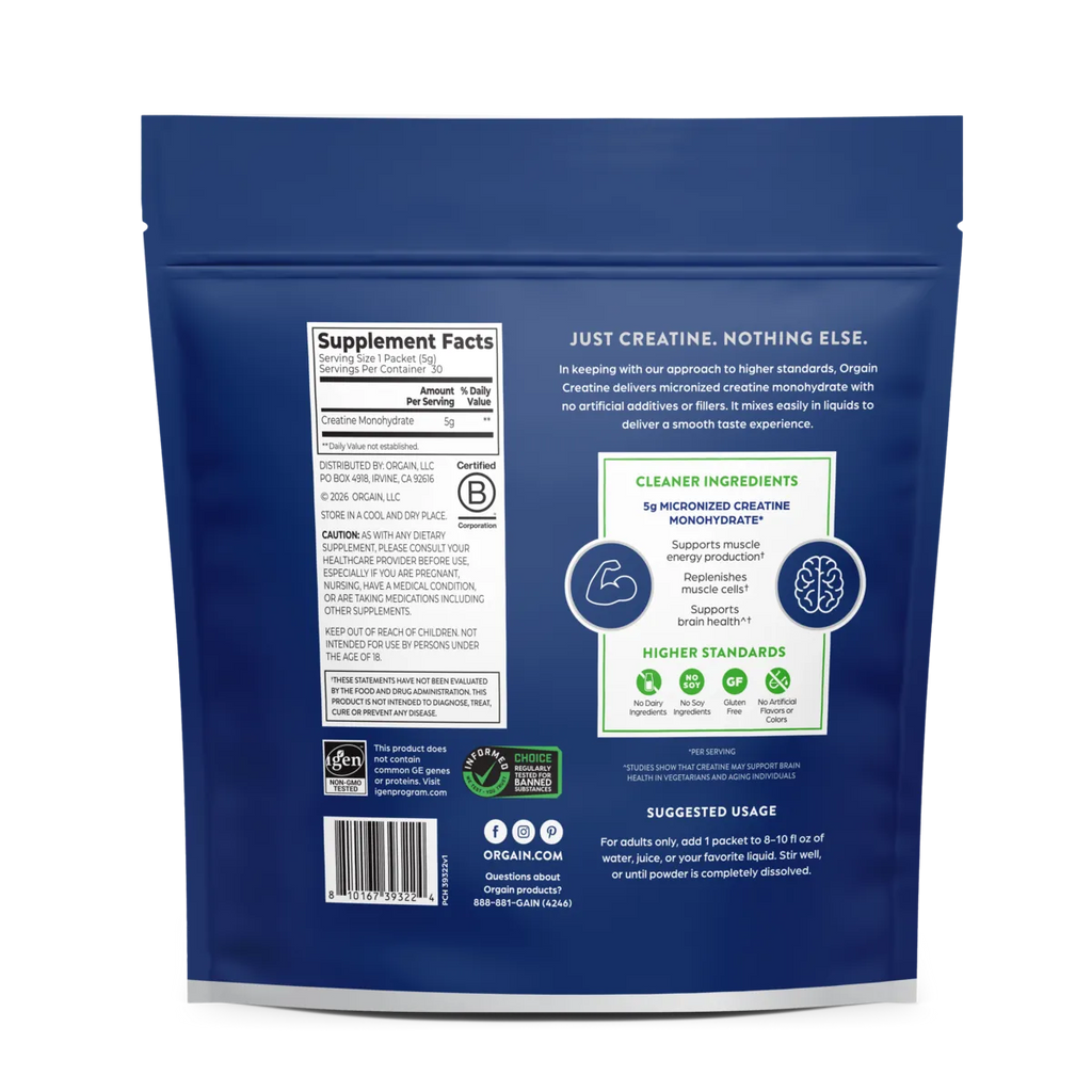 Creatine Powder Single Serve Stick Packs