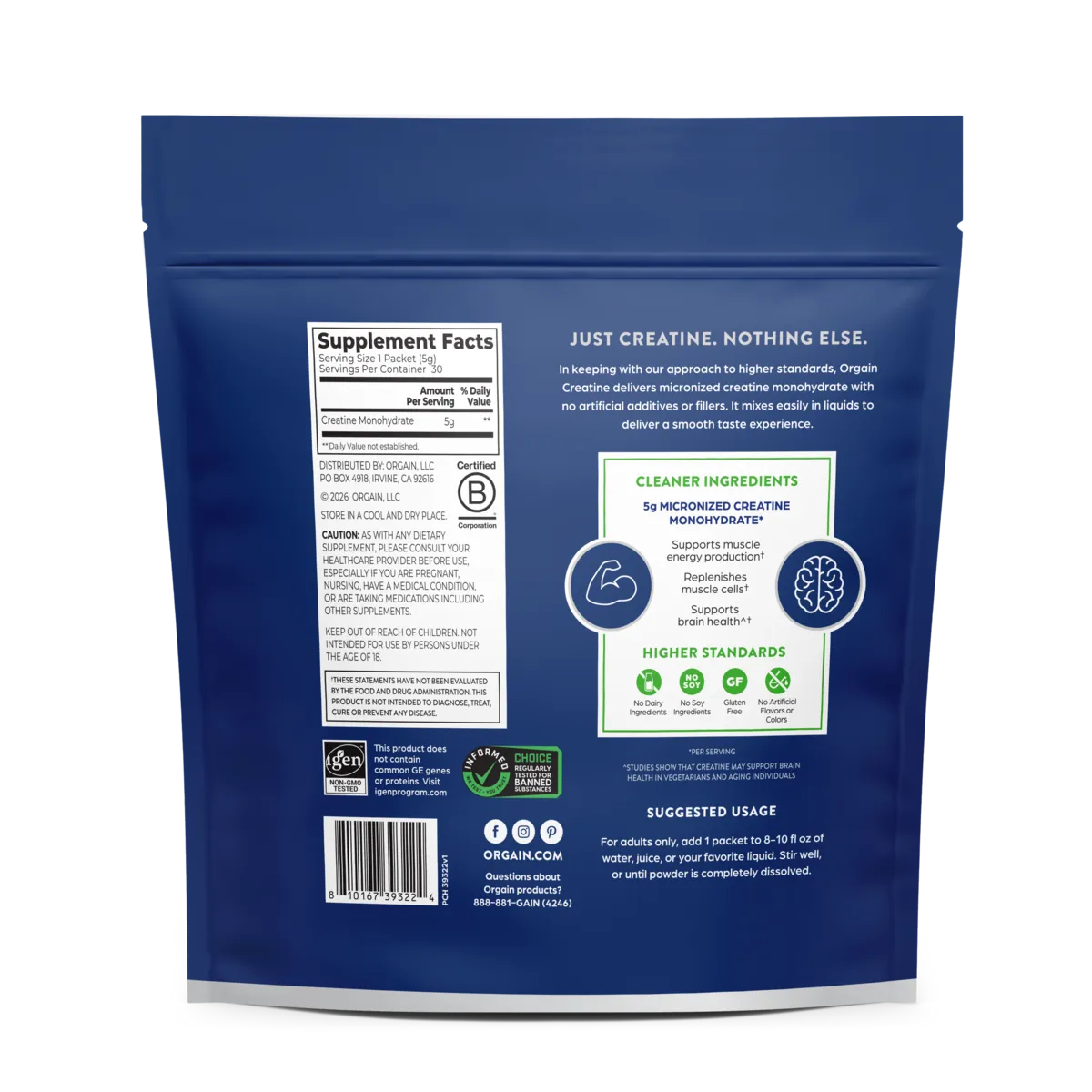 Creatine Powder Single Serve Stick Packs