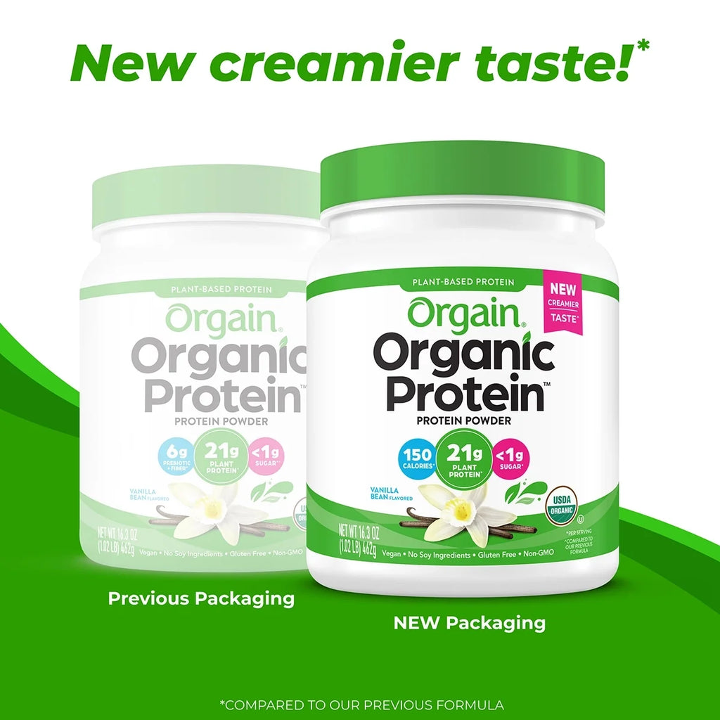 Organic Protein™ Plant Based Protein Powder - Vanilla Bean