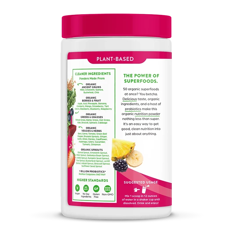 Organic Superfoods Probiotics Powder - Berry