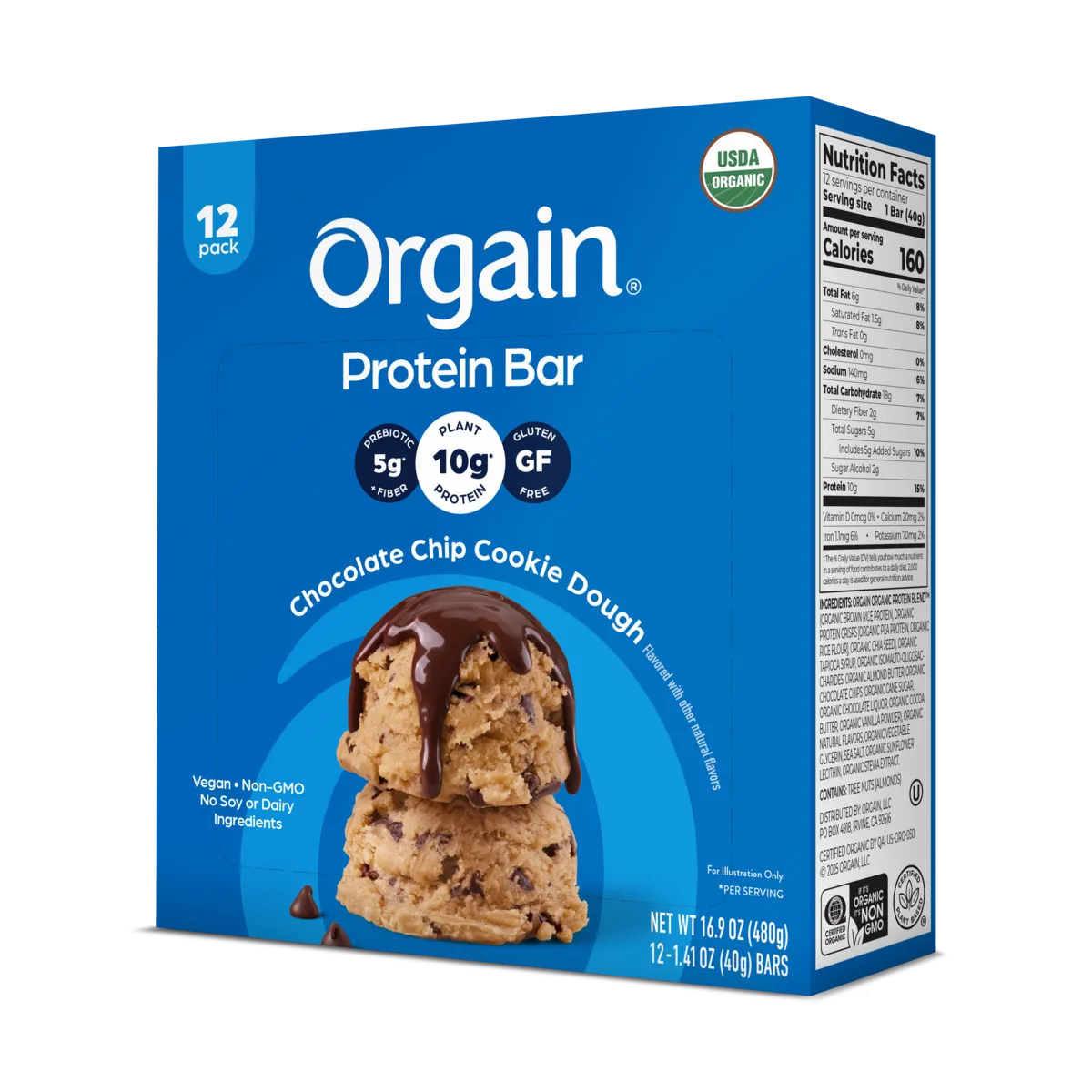 Organic Protein Bar - Chocolate Chip Cookie Dough