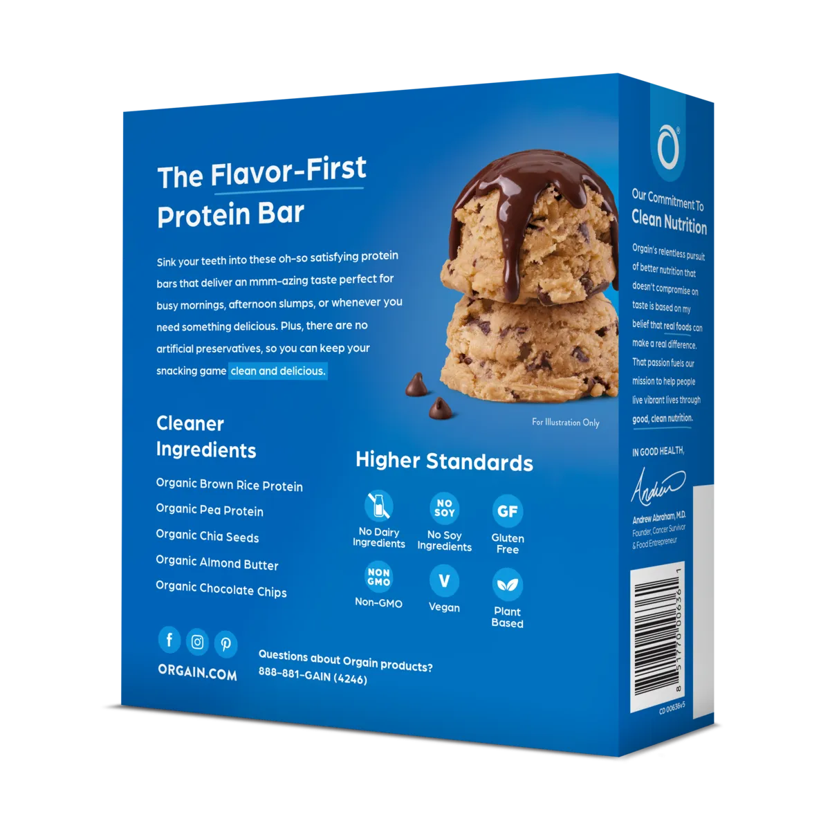 Organic Protein Bar - Chocolate Chip Cookie Dough