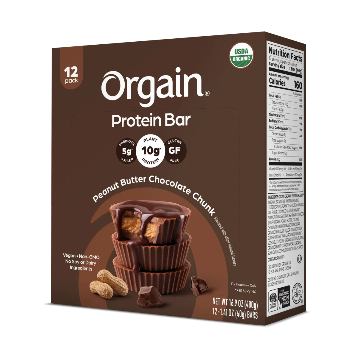 Organic Protein Bar - Peanut Butter Chocolate Chunk