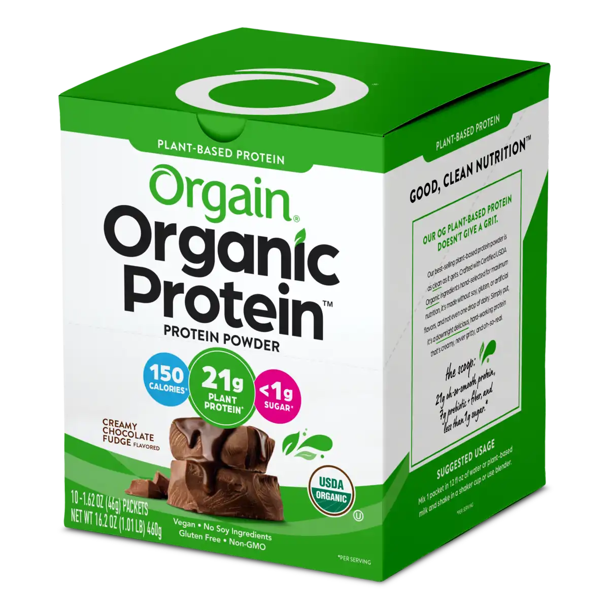 Organic Protein™ Plant Based Protein Powder - Creamy Chocolate Fudge