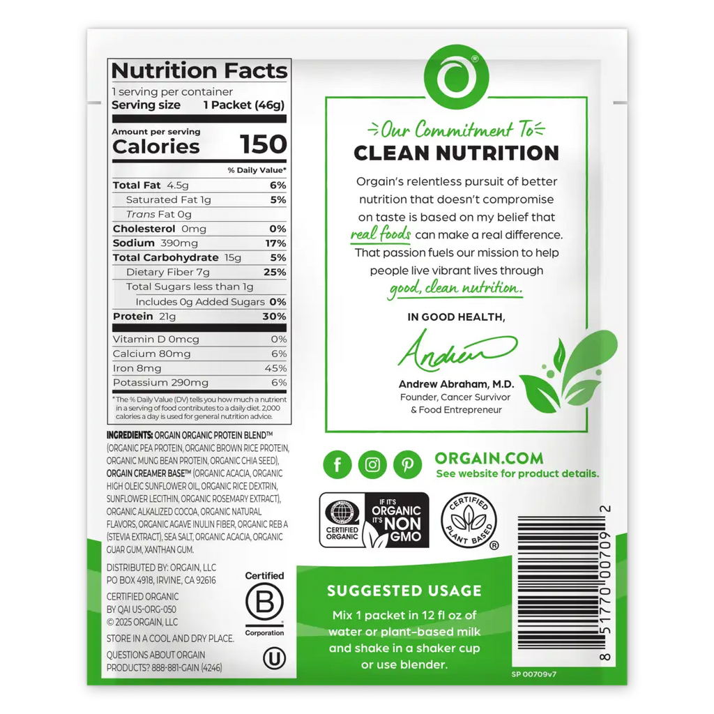 Organic Protein™ Plant Based Protein Powder - Creamy Chocolate Fudge