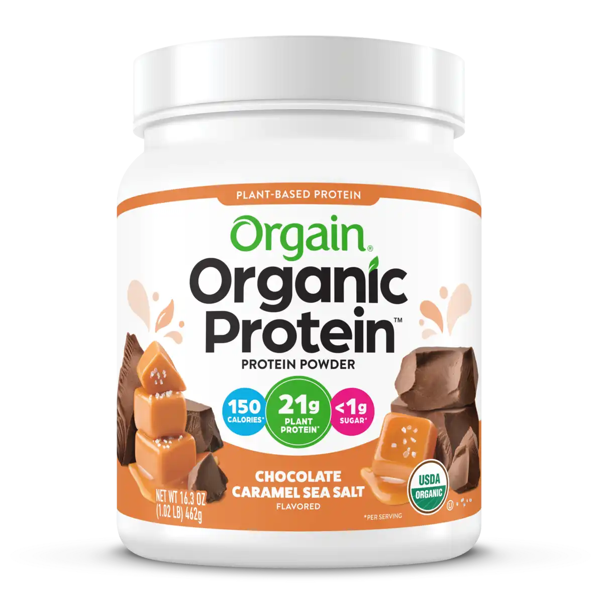 Organic Protein™ Plant Based Protein Powder - Chocolate Caramel Sea Salt
