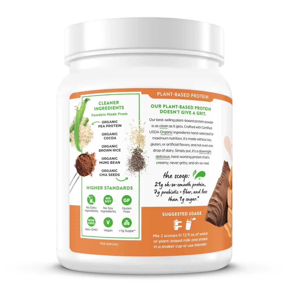Organic Protein™ Plant Based Protein Powder - Chocolate Caramel Sea Salt