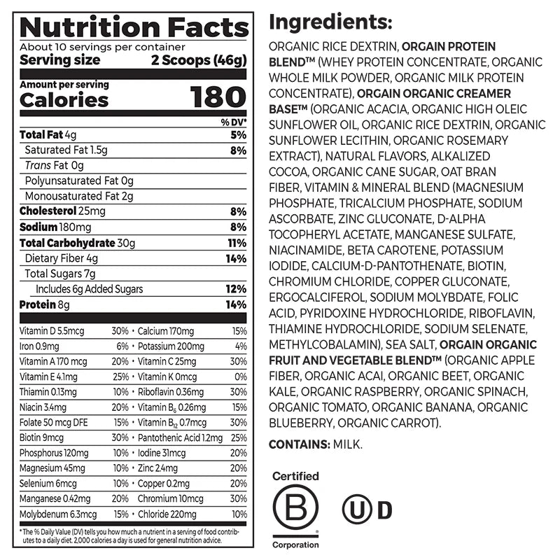 Kids Protein Nutrition Shake Mix - Chocolate Brownie