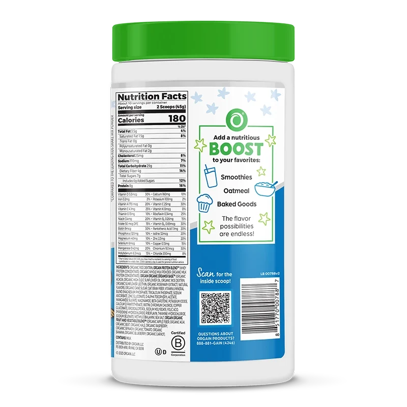 Kids Protein Nutrition Shake Mix - Vanilla Bean Ice Cream